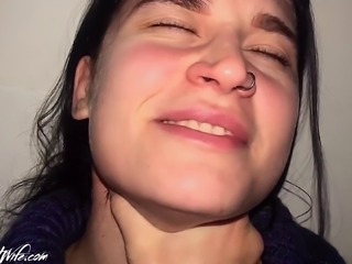 Rude Guy Hard Fuck Girl Throat And Cumshot - Public