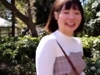 Japanese babe with huge tits gets nailed and facialized