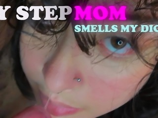 My stepmom is so hotty, she likes smell my dick