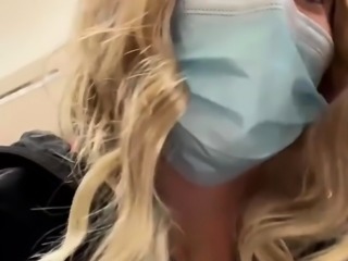 Two amateur brunette milf double blowjob