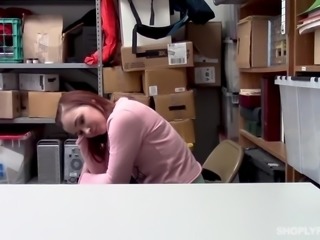 Pretty Redhead Teen Pleases a Security Guy With BJ & Hot Sex To Avoid Going...