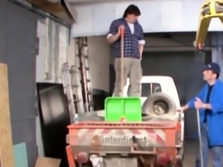 Kinky family sex at work with teen