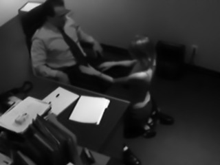 Naughty office slut sucks