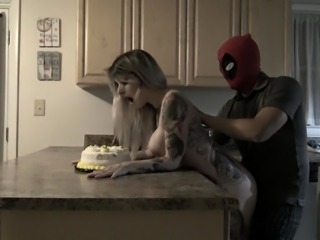 Blonde With Natural Big Boobs Loves Putting A Toy In Her