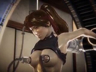 Final Fantasy 7 Remake - Jessie Rasberry in sex machine - 3D Porn