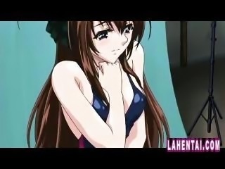 Yummy skinny hentai girl gets her pretty sexy poses on film