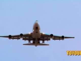 Horny Pilot Fucks Sexy Stewardess Madelyn Marie