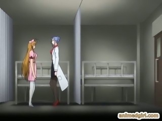 Shemale hentai nurse oral sex and deep poking by shemale anime
