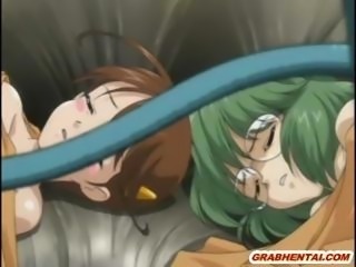 Hentai monster screws young teens until their bodies rips apart