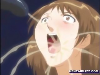 Cute hentai coed caught and fucked by tentacles demon