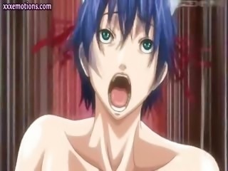 Hentai babe gets balls in her ass