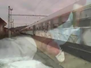 Amateur BJ in a Train Full of People!!