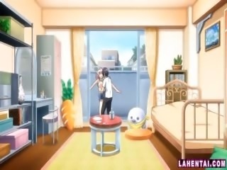 Pinkhaired hentai babe gets fucked