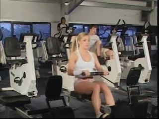 British Blonde using the gym for another reason