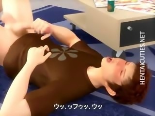 Redhead 3D hentai hoe gives oral sex