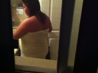 babysitter olivia bbw getting out of the shower 
