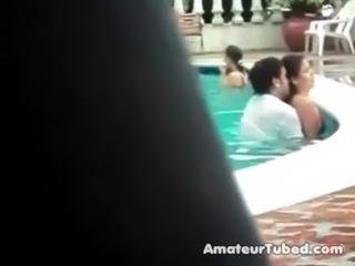 Sex in a public pool free