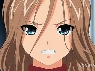 Hentai blowjob in close-up with gorgeous teen girl