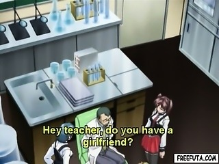 Hentai shemale with double dicks fucks two girls