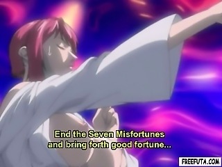 Tied up hentai girl gets fucked by shemale
