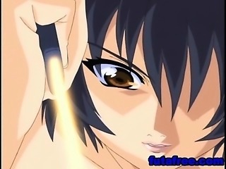 Hottie hentai girl riding a hard cock