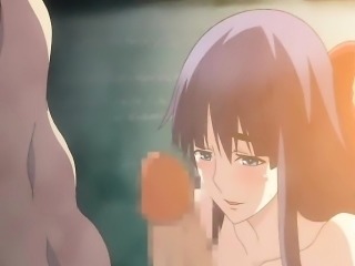 Two hentai girls fucking guy in threesome outdoors