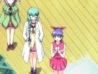 Yummy hentai babes sharing toys
