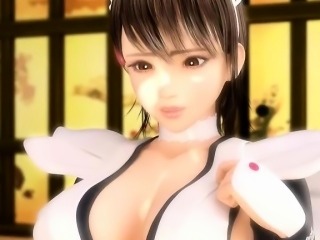 Big titted 3D anime maid squirt milk