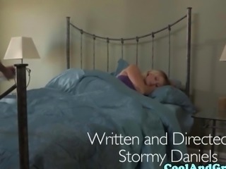 Hugetitted Stormy Daniels loves morning fuck