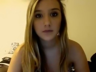 Teen chick looks so hot on webcam as she masturbates