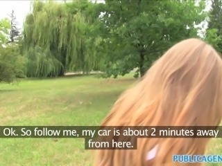 PublicAgent Petite Russian with great tits takes cock for cash