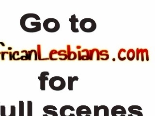 Ebony African lesbians licking pussy scissoring