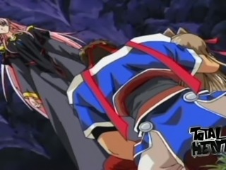 Lots of stunning big breasted hentai warriors wanna conquer the toothy vagina
