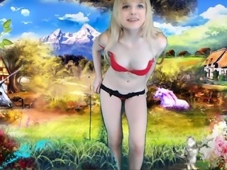 Cute blonde amateur webcam teen masturbating