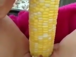 Fucking myself with a corncub