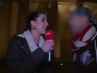 Horny reporter Texas Patti gets picked up and fucked doggy hard enough