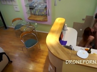 Couple fucking in the kitchen - spy cam porn