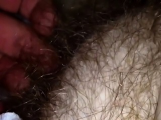 i love the feel of her soft hairy pussy under the sheets.