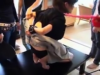 Submissive Asian girl on leash gets trained in hardcore sex 