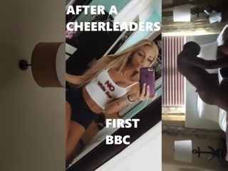 Hot blonde college cheerleader cheats with bbc cuckold