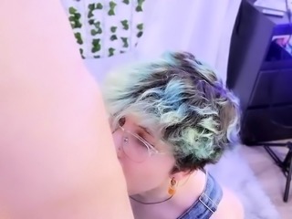 Homemade amateur blonde blowjob