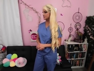 Sexy Curvy Blonde Nurse Bree Brooks Give JOI